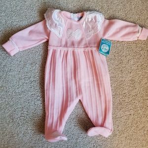 Vintage NWT baby girl's footies